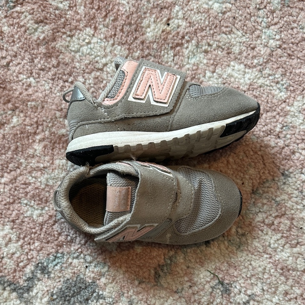 New Balance Kids' Sneakers in Gray and Pink